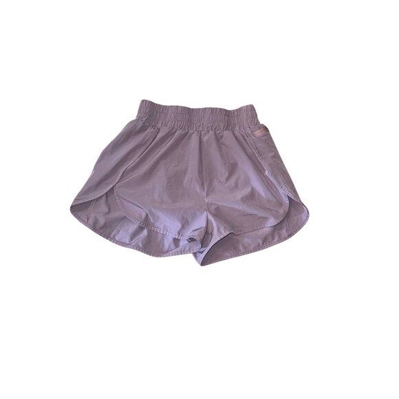 Womens Lavender Running Shorts 95% Rayon 5% Spandex Elastic Waistband Breathable - Picture 1 of 6